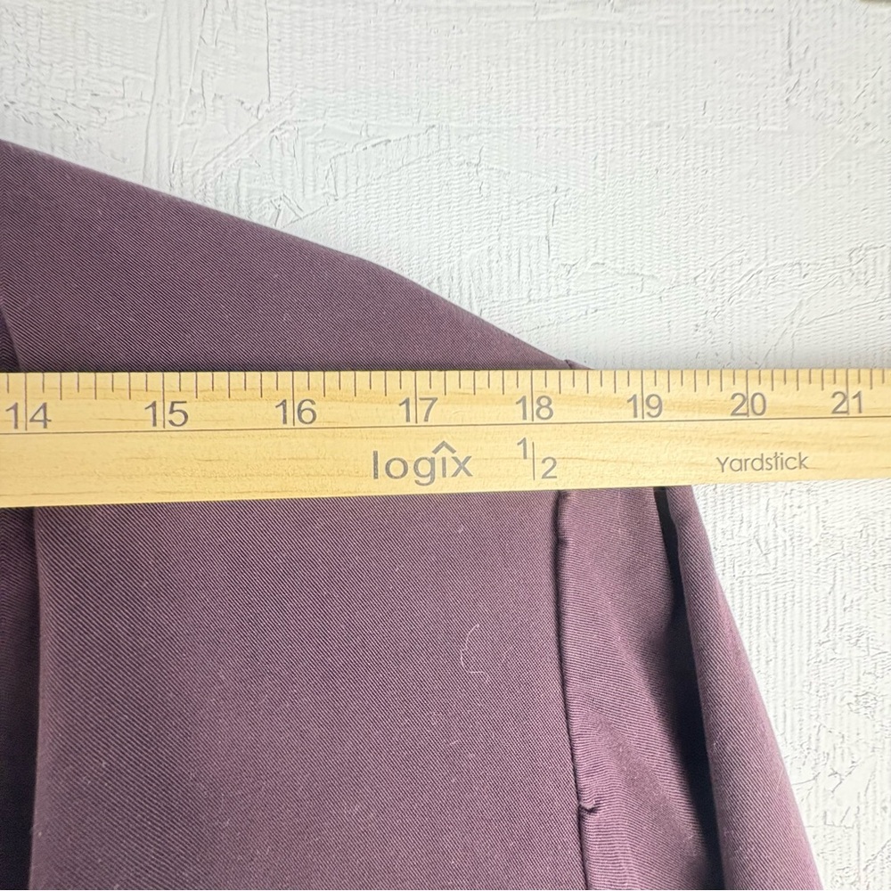 H&M Conscious Lyocell Eggplant Open Front Cardigan Jacket With Pockets Sz 12 - Picture 5 of 11